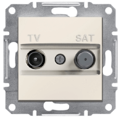 Schneider-Asfora Tv - Sat Prizi, Sonlu, F Tipi, İkili Çerçevesiz/Eph3470123 - Schneider Electric