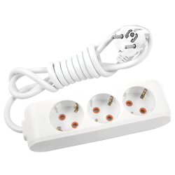 Viko-3-lü 2m Kablolu Çocuk Korumalı Multi-Let Grup Priz-90113302 - Viko