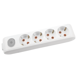 Viko-4-lü Klemensli Çocuk Korumalı Anahtarlı Multi-Let Grup Priz-90117400 - Viko