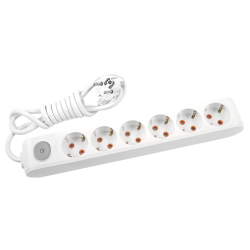 Viko-6-lı 2m Kablolu Çocuk Korumalı Anahtarlı Multi-Let Grup Priz-90117602 - Viko