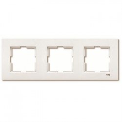 Viko-Karre Krem 3-lü Yatay Çerçeve-90960212 - Viko