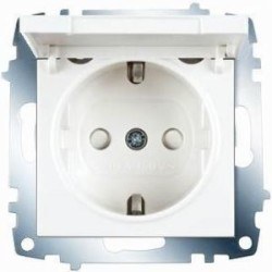 Viko-Karre-Meridian Beyaz Çocuk Korumalı Kapaklı Topraklı Priz-90967012 - Viko