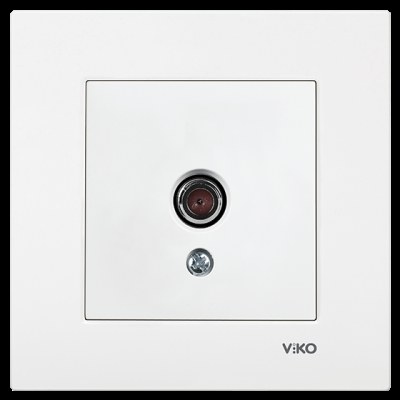 Viko-Karre-Meridian Beyaz Dirençsiz TV Prizi-90967049 - 1