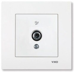 Viko-Karre-Meridian Beyaz F Konnektörlü 10 dB Geçişli Uydu Prizi-90967038 - Viko