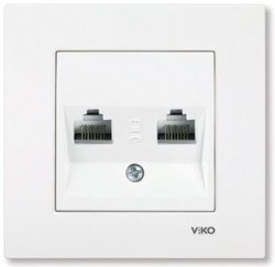 Viko-Karre-Meridian Beyaz İkili Data Cat6 Prizi-90967079 - Viko