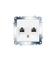 Viko-Karre-Meridian Beyaz İkili Nümeris Telefon Prizi-90967033 - Viko