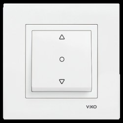 Viko-Karre-Meridian Beyaz Tek Düğmeli Jaluzi Kumanda Anahtarı-90967072 - Viko