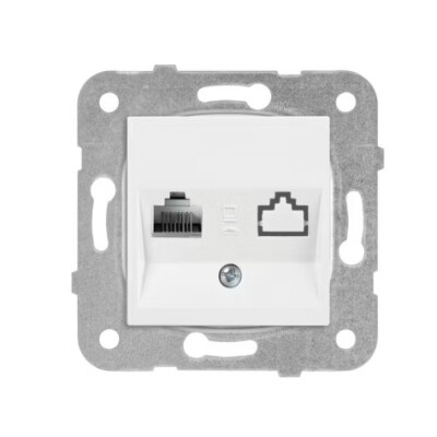 Viko-Karre-Meridian Beyaz Tekli Data Cat6 Prizi-90967078 - 1