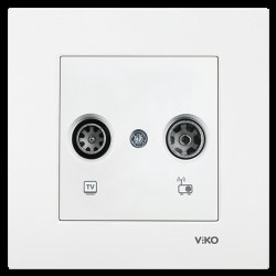 Viko-Karre-Meridian Beyaz TV-Radyo Sonlu Prizi-90967021 - Viko