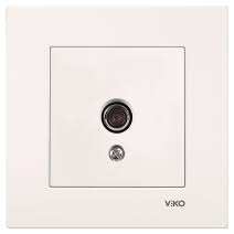 Viko Karre - Meridian cream 8 dB Relay Satellite socket with f connector 90967259 - Viko