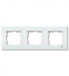 Viko-Meridian Beyaz 3-lü Yatay Çerçeve-90979002 - Viko