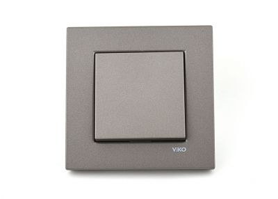 Viko/Novella Anthracite Switch Double Button - 1