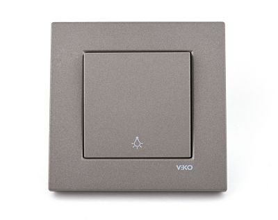 Viko/Novella Anthracite Switch Single Button - 1