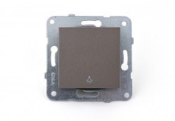 Viko/Novella Anthracite Switch Single Button - 2
