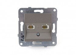 Viko-Novella Antrasit Cat3 2-li Telefon Prizi-92600033 - Viko