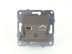 Viko-Novella Antrasit Cat3 Telefon Prizi-92600013 - Viko