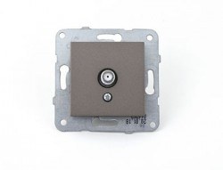 Viko-Novella Antrasit Uydu Prizi F Konnektörlü 10dB Geçişli-92600038 - Viko