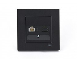 Viko-Novella Black Cat5E Data Socket - 1