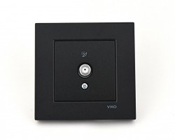 Viko-Novella Black F Connector Transitive Switch - 1