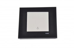 Viko/Novella Black Switch Single Button - 1