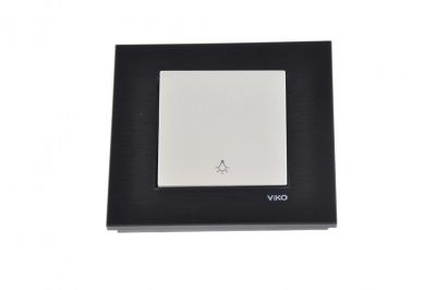 Viko/Novella Black Switch Single Button - 1
