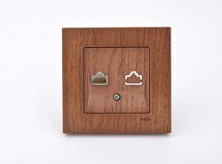 Viko-Novella Ceviz Cat3 Telefon Prizi-92615113 - Viko