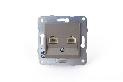 Viko-Novella Antrasit Cat6 Rj45 Data-Rj11 Telefon Prizi-92600104 - 2