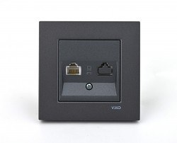 Viko-Novella Füme Cat3 Telefon Prizi-92605413 - Viko