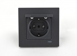 Viko-Novella Füme Kapaklı Topraklı Priz-92605412 - Viko