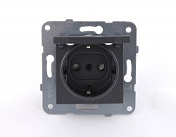 Viko-Novella Füme Kapaklı Topraklı Priz-92605412 - Viko