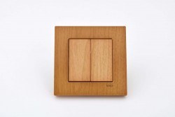 Viko/Novella Beech Switch Double Button - 1