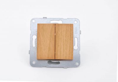 Viko/Novella Beech Switch Double Button - 2