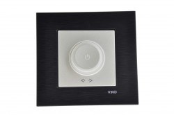 Viko/Novella Glass Black 1000W RL Rotary Dimmer - 1