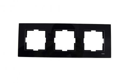 Viko Novella Glass Black 3-piece Horizontal Frame - 1