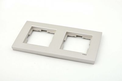 Viko Novella Glass Metallic White 2-piece Horizontal - 1