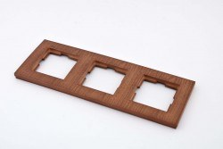 Viko Novella Glass 3-piece Horizontal Walnut-Colored - Viko