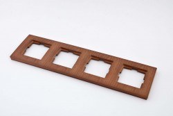 Viko Novella Glass 4-piece Horizontal Walnut-Colored - Viko