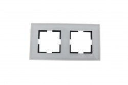 Viko Novella Glass White 2-piece Horizontal Frame - Viko