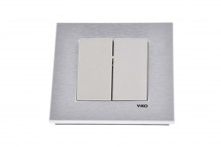 Viko/Novella White Switch Double Button - 1