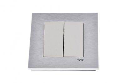 Viko/Novella White Switch Double Button - 1