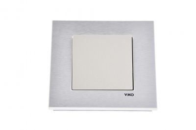 Viko/Novella Glass White Switch Single Button - 1