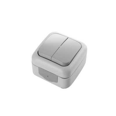Viko/Novella Gray Switch Double Button - 1