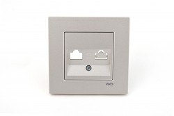 Viko-Novella Metalik Beyaz Cat3 Telefon Prizi-92605613 - Viko