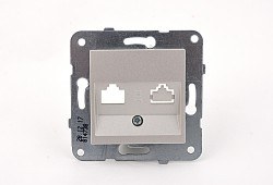 Viko-Novella Metalik Beyaz Cat3 Telefon Prizi-92605613 - Viko