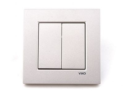 Viko-Novella Metalik Beyaz Komütatör-92605602 - 1