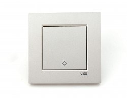 Viko-Novella Metalik Beyaz Light Anahtar-92605603 - 1