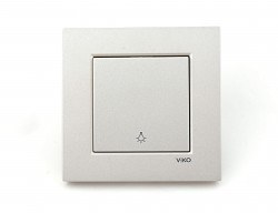 Viko/Novella Metallic White Switch Single Button - 1