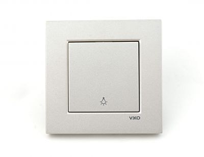Viko/Novella Metallic White Switch Single Button - 1