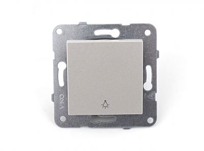 Viko/Novella Metallic White Switch Single Button - 2