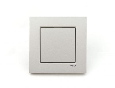 Viko/Novella Metallic White Switch Single Button - 1